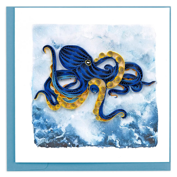Quilled Deep Sea Octopus Greeting Card