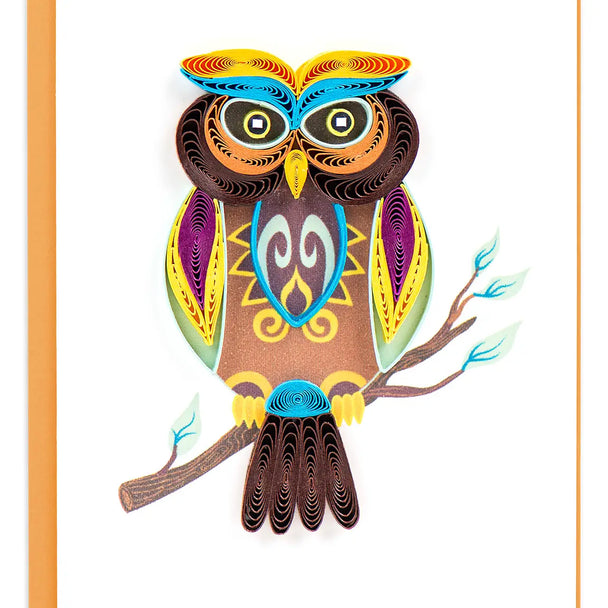Quilled Decorative Owl Gift Enclosure Card