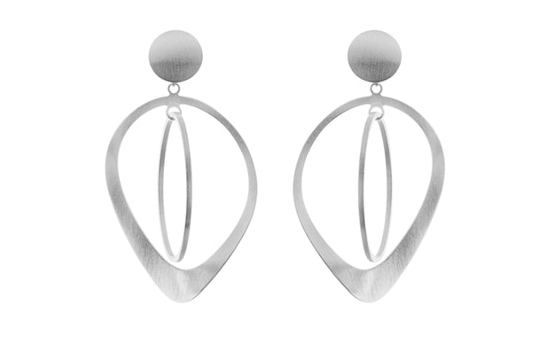 Intertwined Twisted Ovals Dangle Earrings