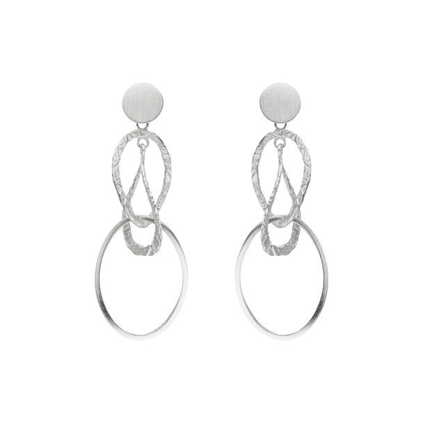 Interlocking Rings Dangle Earrings