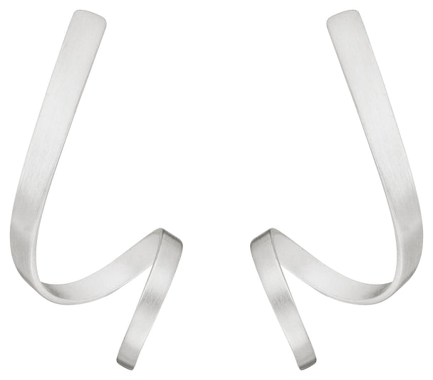 Brushed Drop Curl Earrings