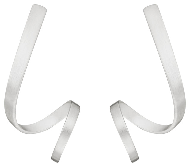 Brushed Drop Curl Earrings