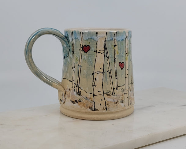 Heart Winter Birch Mug