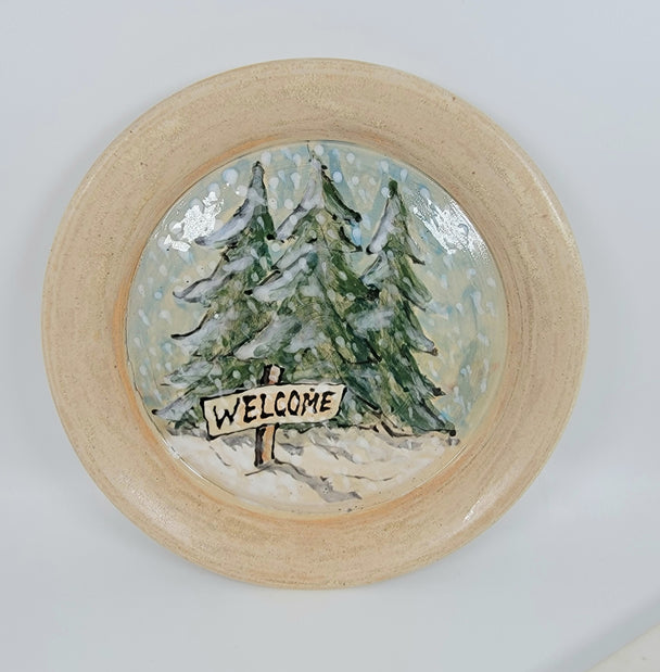 7 1/2" Winter Welcome Plate