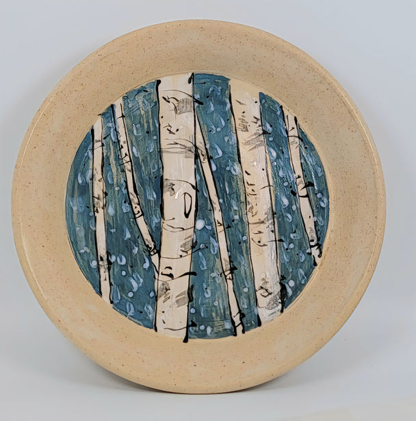7" Winter Birch Plate