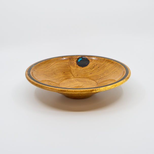 Burr Oak Bowl with Galena Inlay