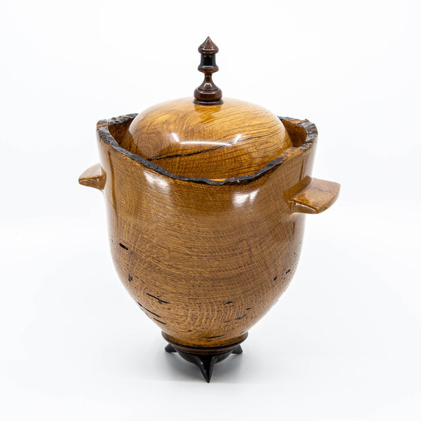 Burr Oak Live Edge Vase With Lid