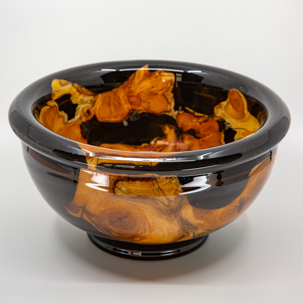 Japanese Yew Rootball with Red Stone Inlay
