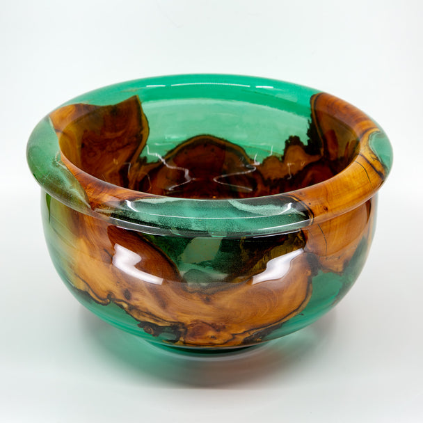 Japanese Yew Rootball with Turquoise Epoxy