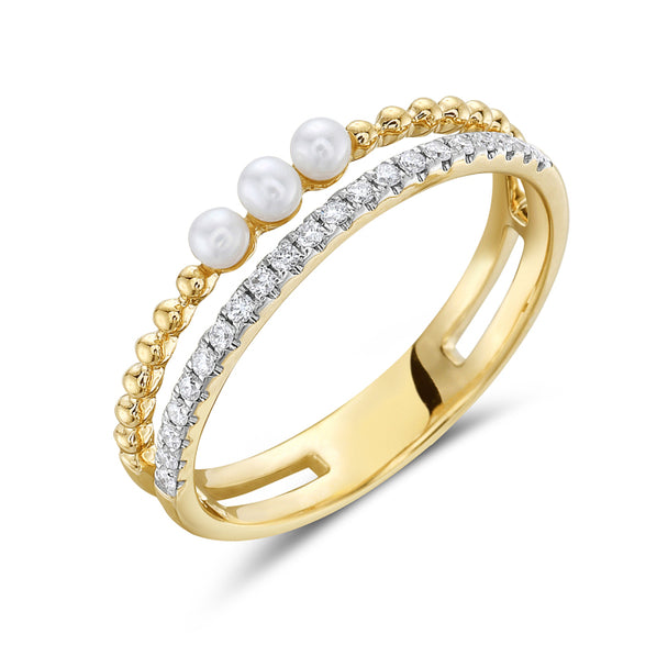 Pearl and Diamond Ring