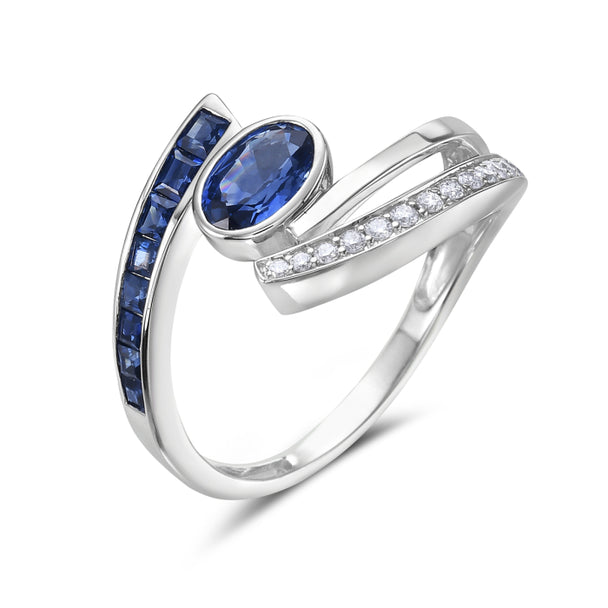 Sapphire and Diamond Ring