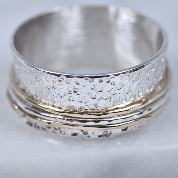 Gold and Silver Spinner Ring XII