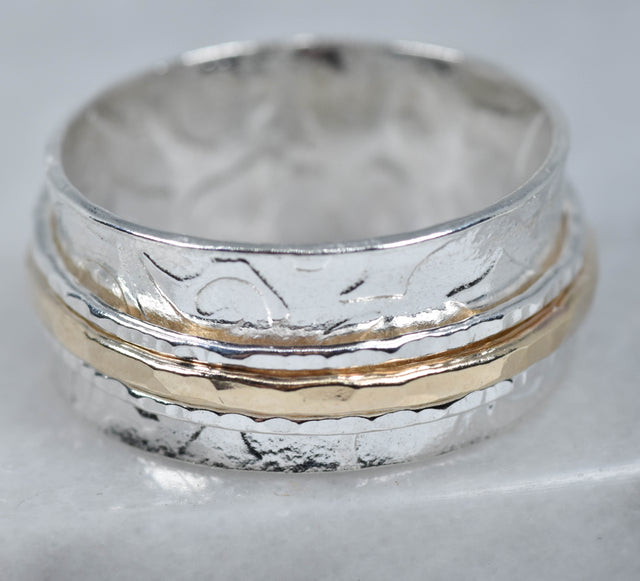 Gold and Silver Spinner Ring