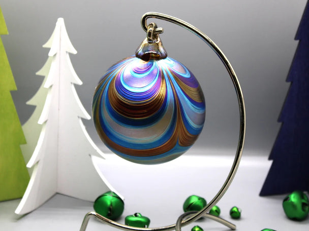 Copper + Silver Ribbon Ornaments
