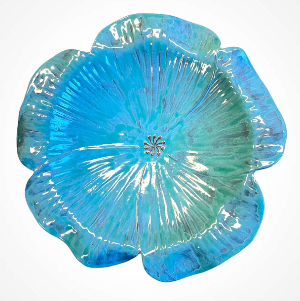 Wild Geranium Blue Bird Bath Bowl