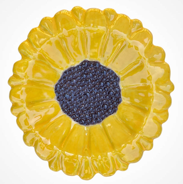 Sunflower Yellow Bird Bath Bowl