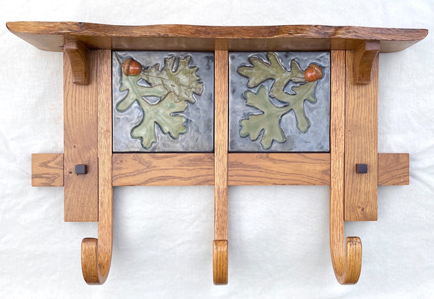 Oak Hanger with Two Tiles