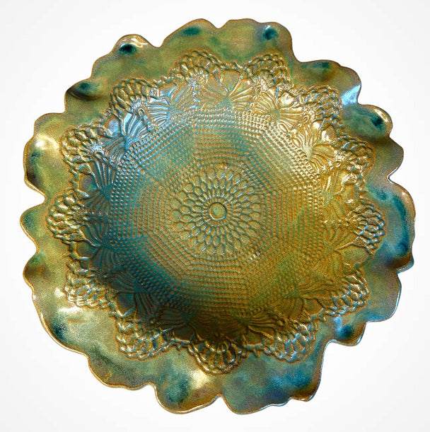 Moss Queens Lace Bird Bath Bowl