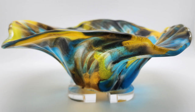 Pretty Lady Fused Glass Bowl