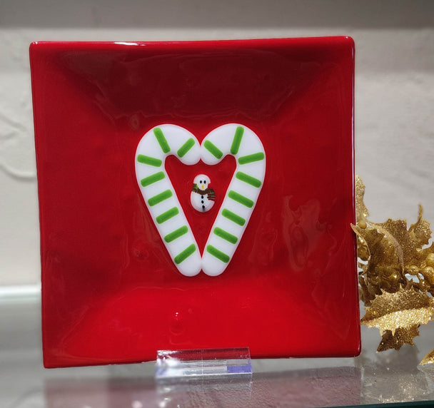 Keep Me Warm: Fused Glass Plate