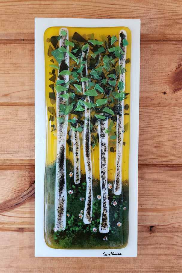 "Aspens" Hanging Glass Sculpture