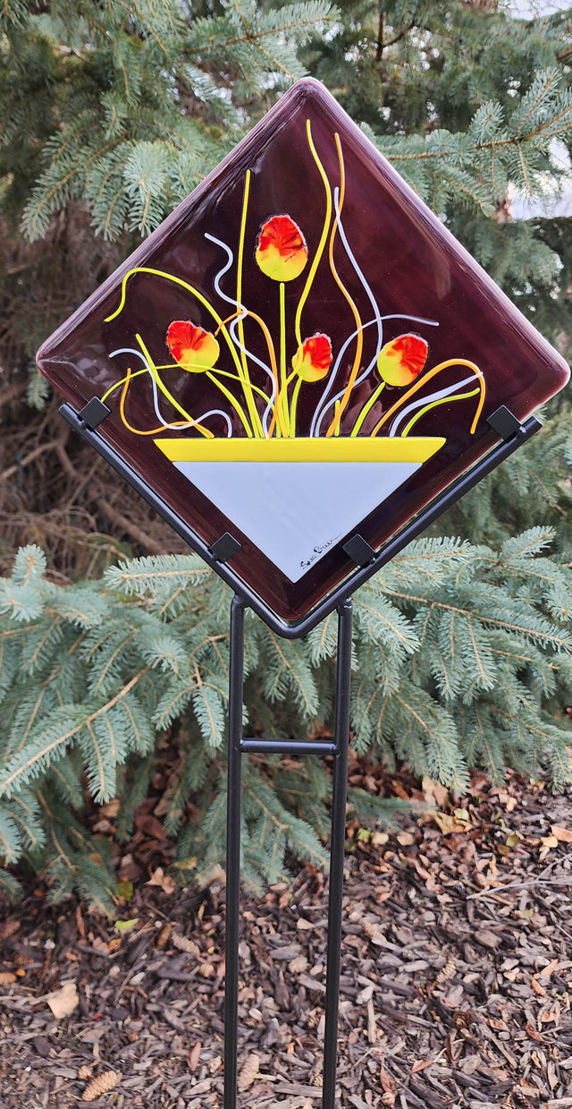 On Fire Garden Stake