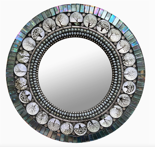 Gray Winter Bodhi Mirror
