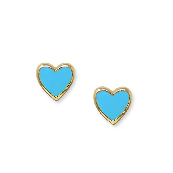 Icon Enamel Heart Studs