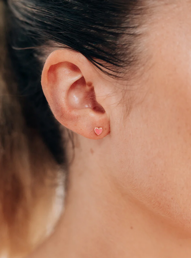 Icon Enamel Heart Studs