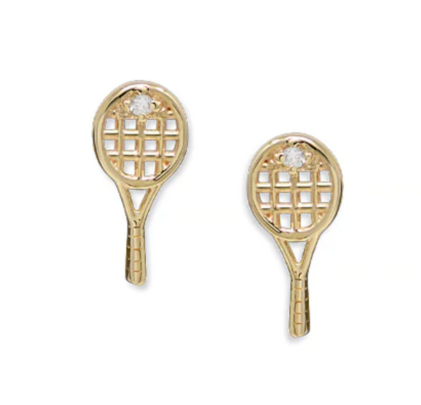 Love Letter Star Tennis Racquet Post Earrings
