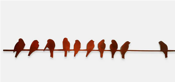 Bird on a Wire Metal Art