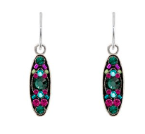 Sparkle Long Oval Earrings