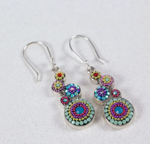 Bold Geometric Round Earrings