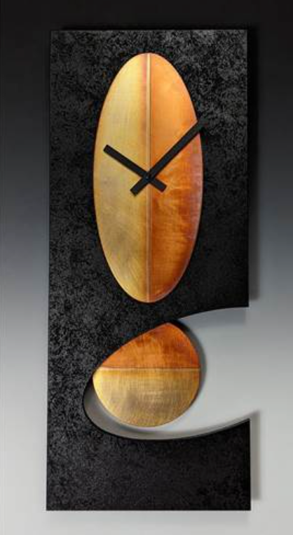 Black 24 Oval Pendulum Clock