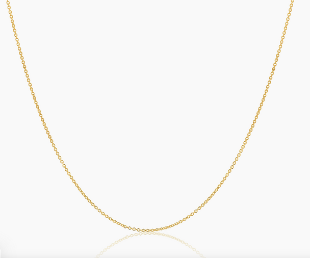 14K Yellow Gold Round Cable Chain