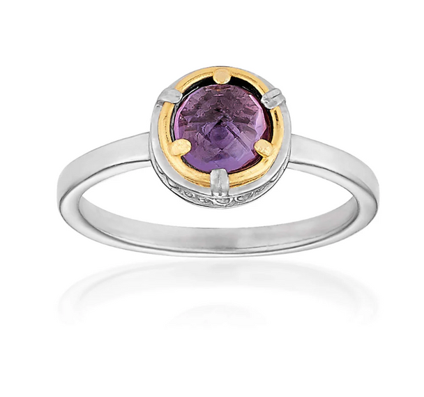 Petite Amethyst Ring with 18k Gold Vermeil