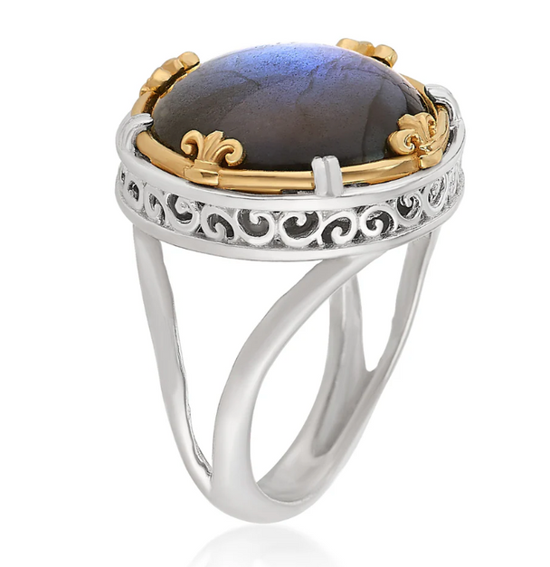 Labradorite Statement Doublet Ring