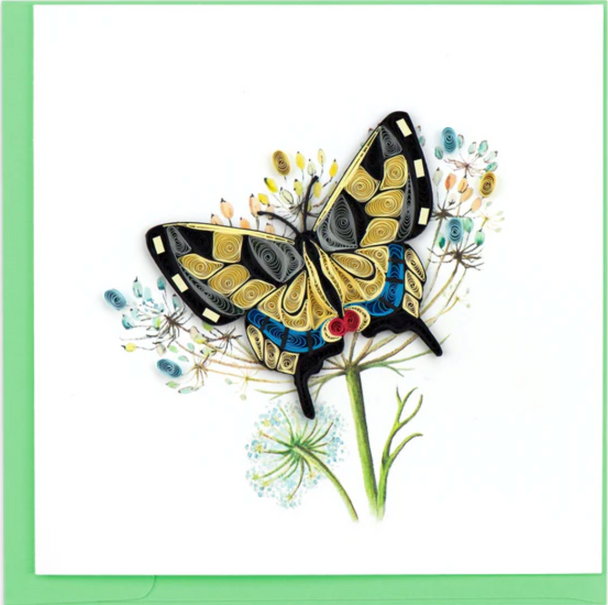 Swallowtail Butterfly Quilled Greeting Card