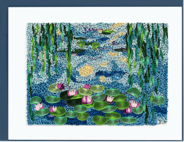 Quilled Water Lilies 1916-19 by Monet Greeting Card