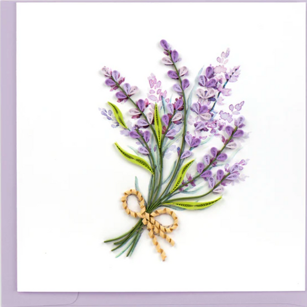 Quilled Lavender Bunch Greeting Card