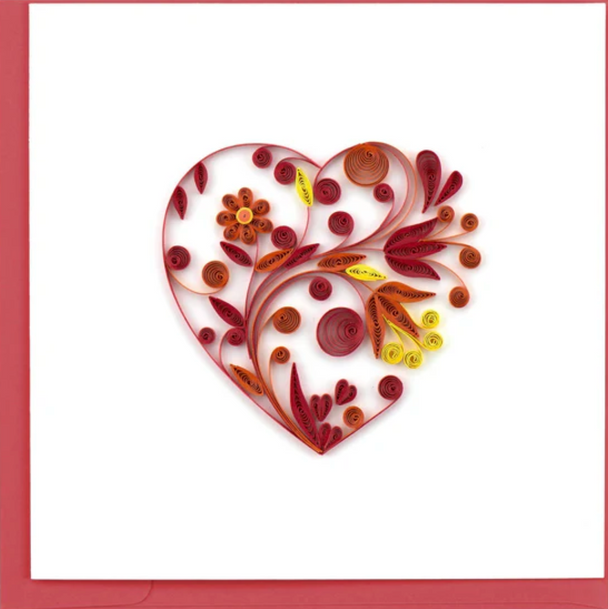 Heart Quilled Love Card