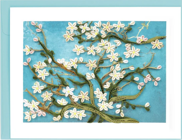 Quilled Almond Blossoms by Van Gogh Card