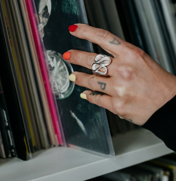 Folded Silver Ribbon Ring
