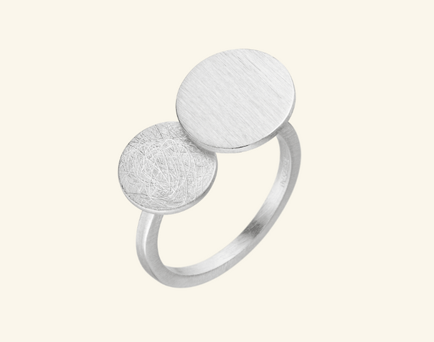 Textured Silver Circles Ring