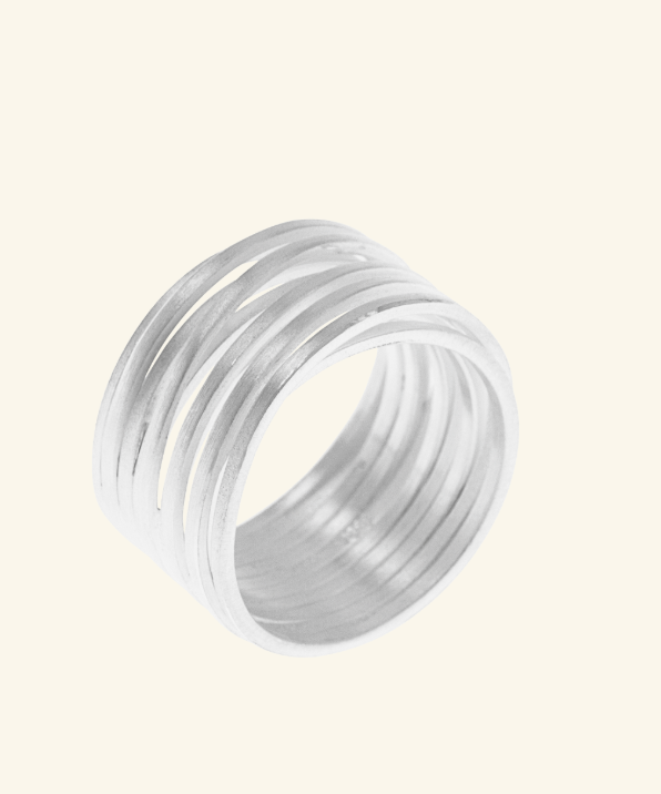 Spun Silver Ring