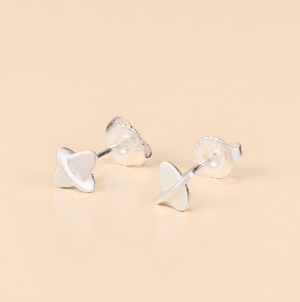 Solid Saturn Post Earrings