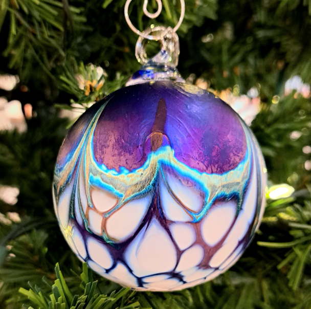 Cranberries and Cream Artisan Ornament