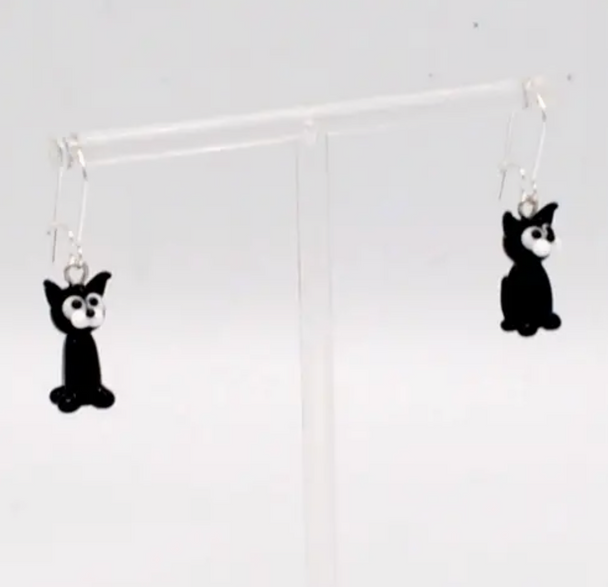 Black Cat Earrings