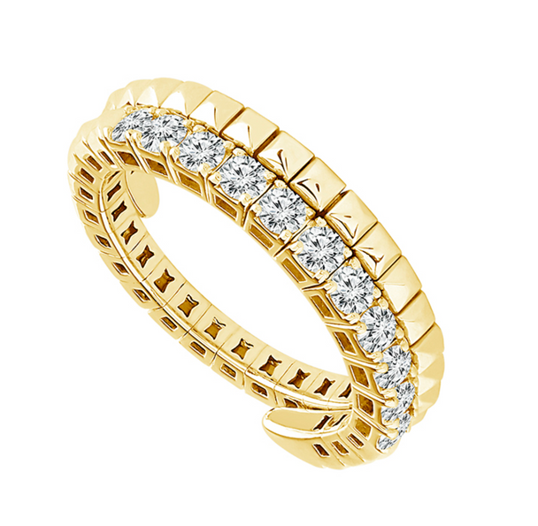 1/2 CT Round 14K Yellow Gold Flexi Eternity Band