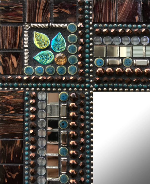 Mahogany Bronze Square Mirror